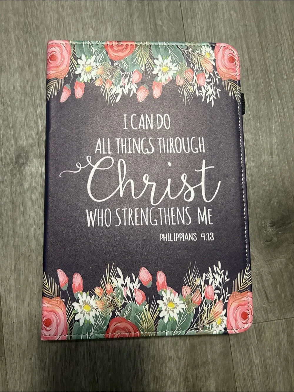 Brand: TBXOSTN Premium PU Leather Stand Case IPad Floral Faith Journal Cover